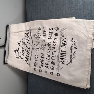 Things I Love You More Than Coffee Sunsets Naps Kitchen Cotton Dish Towel NWT